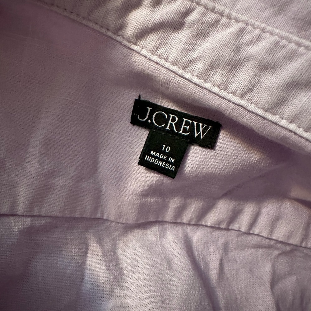 J. Crew Garment Dyed Chambray Button Down Shirt Size 10 - Picture 4 of 6